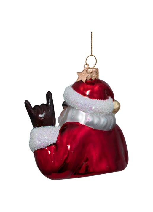 Vondels Coole santa kersthanger 9 cm - detail 5 rood