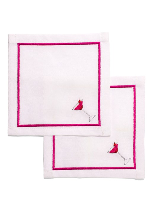 Vondels Cosmopolitan servetten 14 x 14 cm set van 2