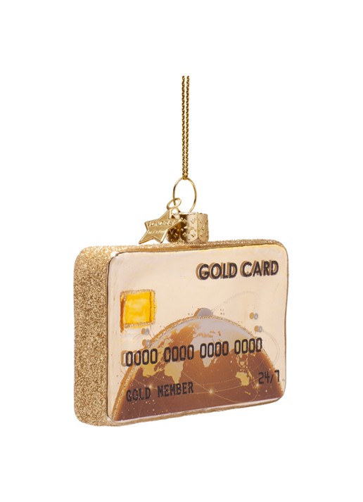 Vondels Credit card kersthanger 6,5 cm - detail 2 goud