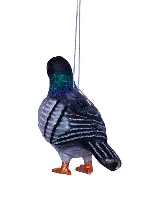 Vondels Duif kersthanger 7,5 cm - detail 4 multicolor