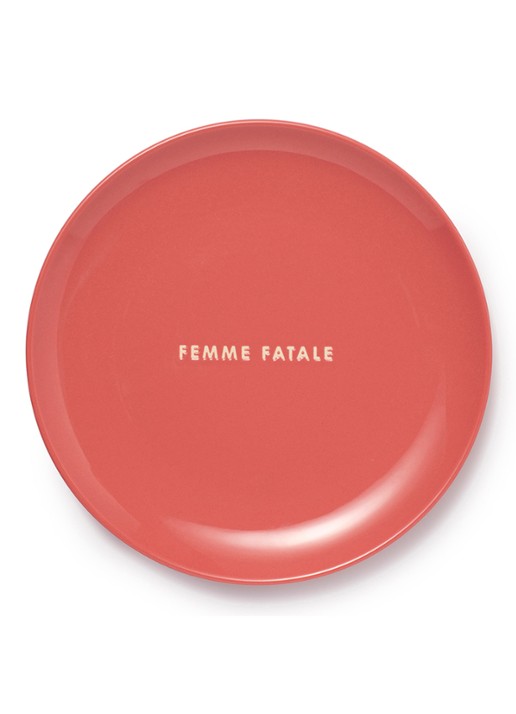Vondels Femme Fatale ontbijtbord 22 cm - voorkant koraal