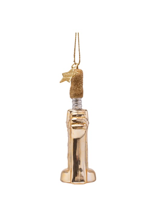 Vondels Flesopener kersthanger 10,5 cm - detail 2 goud