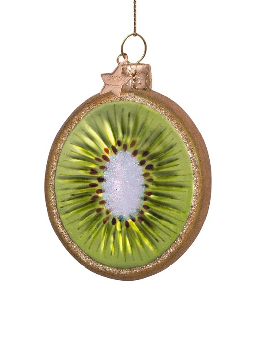 Vondels Fruit Kiwi kersthanger 7 cm - detail 3 multicolor