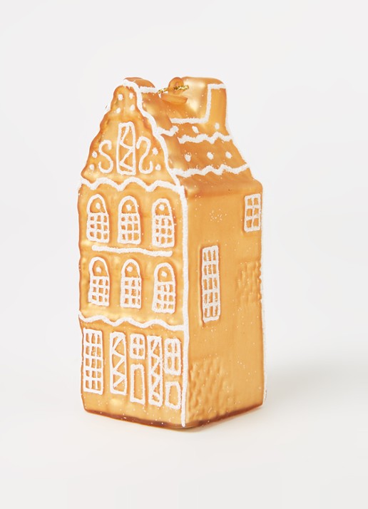 Vondels Ginger Bread Canal House kersthanger 8,5 cm - detail orange