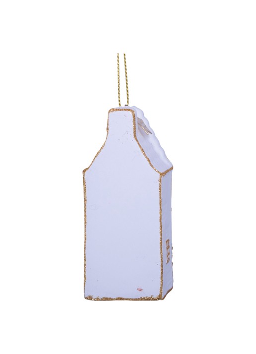 Vondels Grachtenpand kersthanger 8,5 cm - achterkant 4 wit