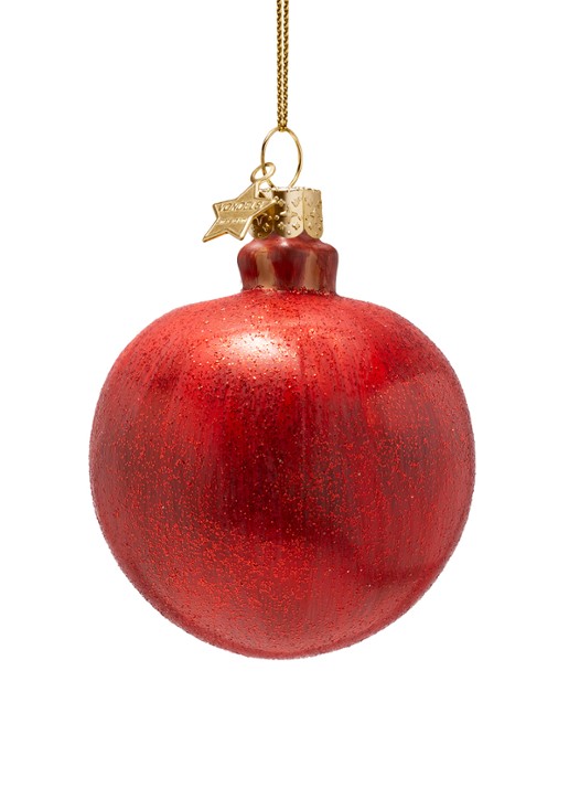 Vondels Granaatappel kersthanger 8 cm - detail rood
