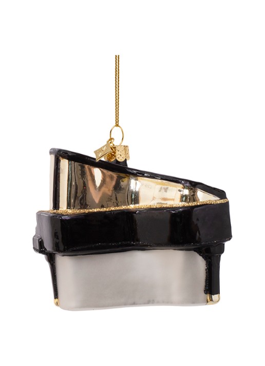 Vondels Grand Piano kersthanger 7,5 cm - achterkant 3 zwart