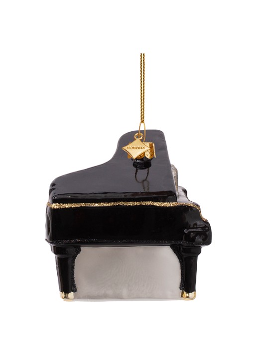 Vondels Grand Piano kersthanger 7,5 cm - detail 4 zwart