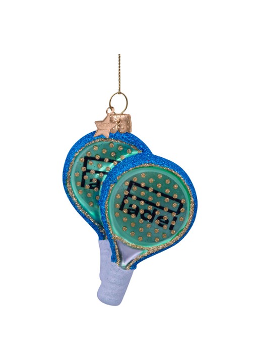 Vondels green padel racket H9cm - detail multicolor