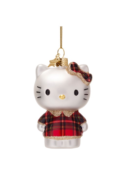 Vondels Hello Kitty kersthanger 9 cm - voorkant rood