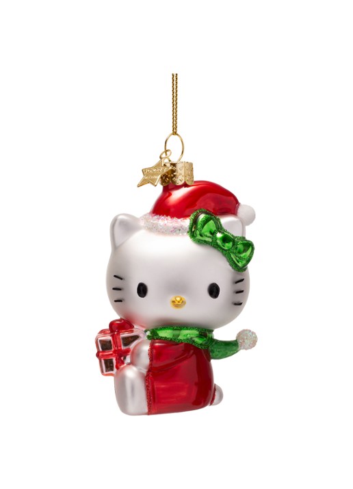 Vondels Hello Kitty met Cadeau kersthanger 9,5 cm