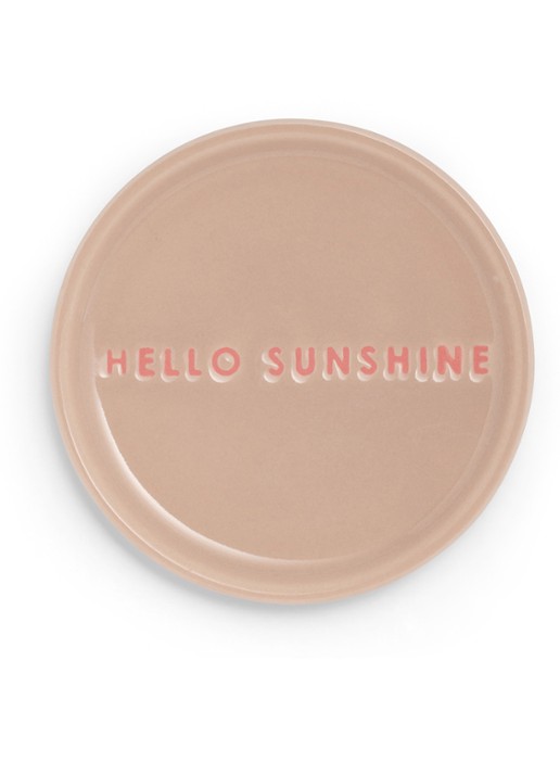 Vondels Hello Sunshine gebaksbordje 8,5 cm - voorkant 2 roze