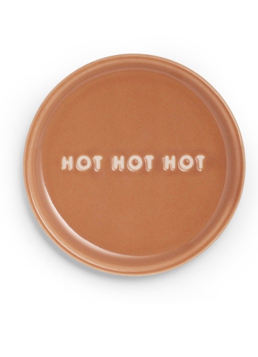 Vondels Hot Hot Hot gebaksbordje 8,5 cm - voorkant 2 bruin