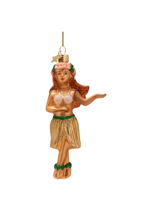 Vondels Hula meisje kersthanger 13,5 cm