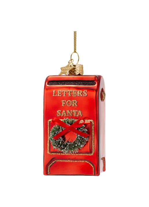 Vondels Kerstman's Postbus kersthanger 8 cm