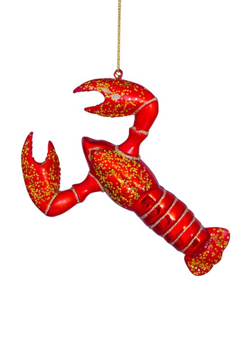Vondels Kreeft kersthanger 13,5 cm - detail 5 rood