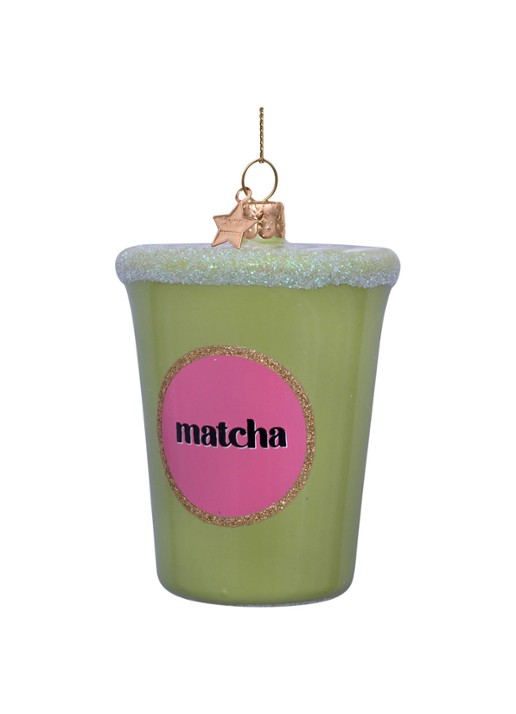 Vondels Latte Matcha Thee kersthanger 8 cm - detail 2 multicolor