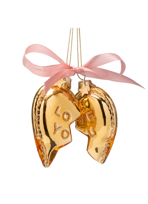 Vondels Love You Heart kersthanger 8 cm