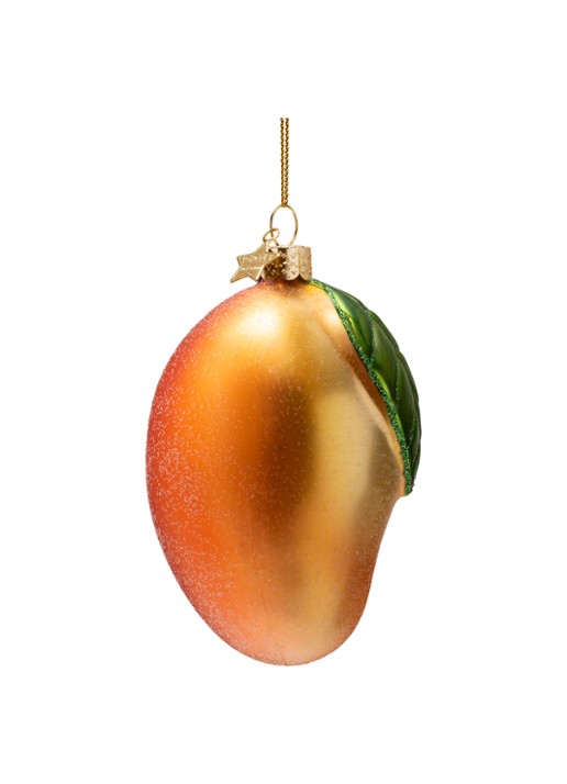 Vondels Mango Kersthanger 9,5 cm - detail orange