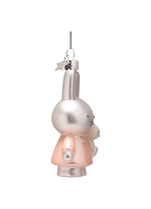 Vondels Nijntje/Miffy met Beer kersthanger 11 cm - detail 5 roze
