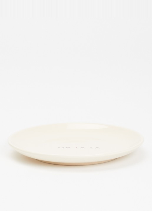Vondels Oh La La gebaksbordje 6 cm - voorkant 2 beige
