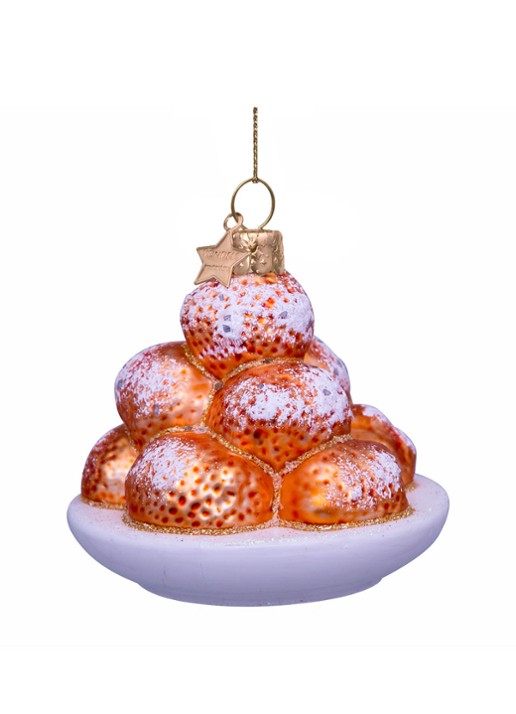 Vondels Oliebollen kersthanger 7 cm - detail 4 multicolor