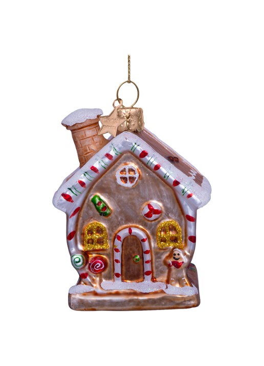 Vondels Peperkoekhuisje kersthanger 9,5 cm
