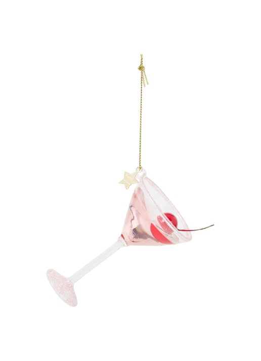 Vondels pink cosmopolitan cocktail H9.5cm - voorkant 2 roze