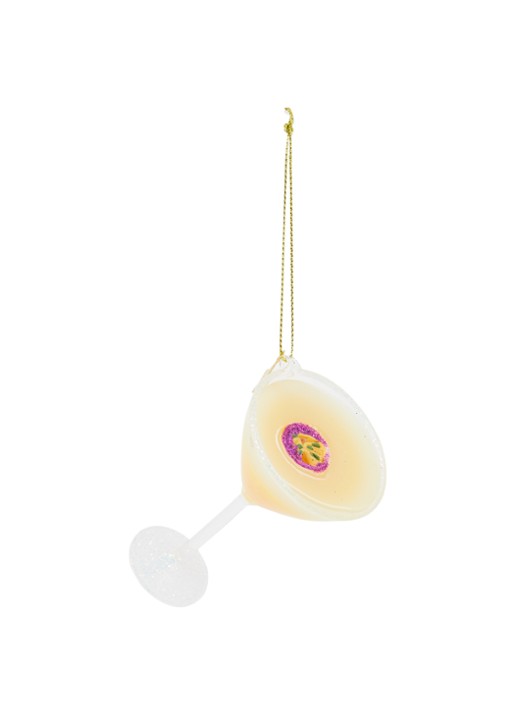 Vondels Pornstar Martini kersthanger 6 cm - voorkant 2 geel