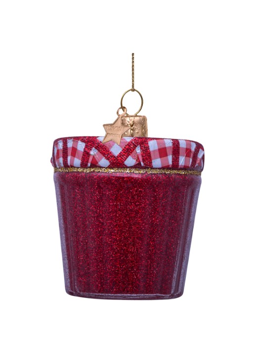 Vondels Pot Aardbei Jam kesthanger 7 cm - detail 3 rood