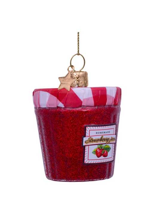 Vondels Pot Aardbei Jam kesthanger 7 cm - detail 4 rood