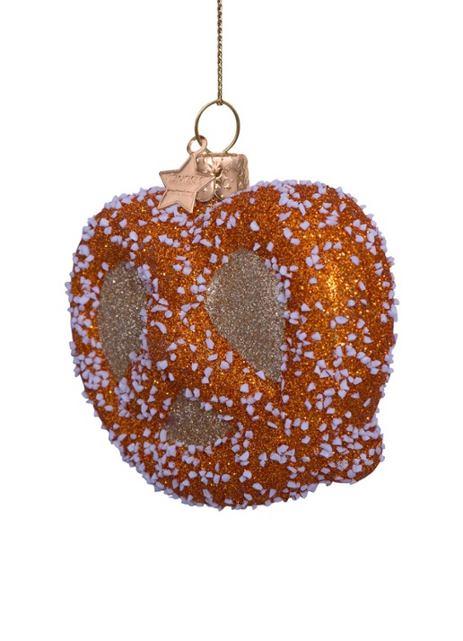 Vondels Pretzel kersthanger 7 cm - detail 2 goud