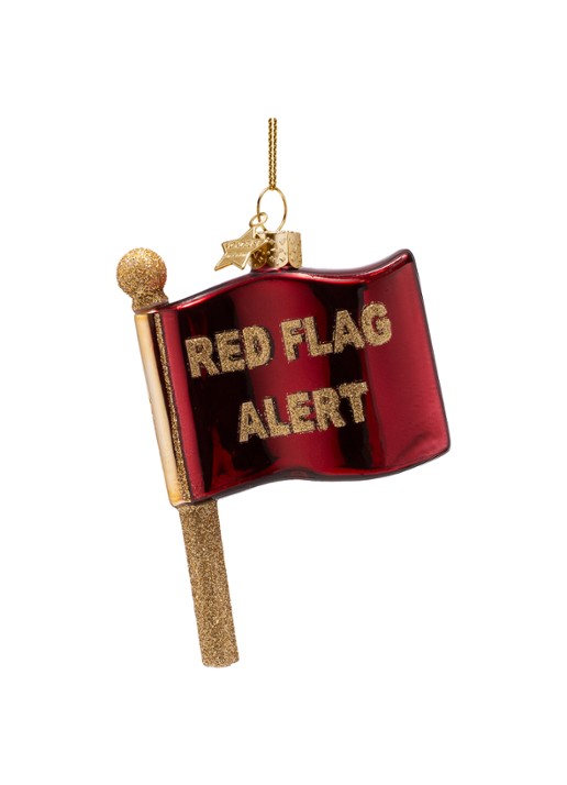 Vondels Red Flag kersthanger 10,5cm