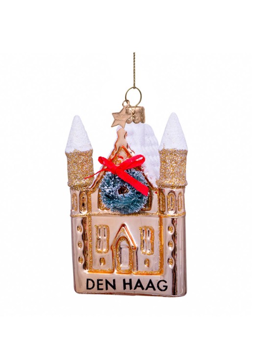Vondels Ridderzaal Den Haag kersthanger 10 cm - detail 3 goud