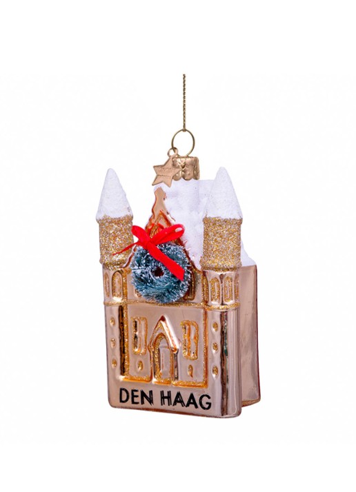 Vondels Ridderzaal Den Haag kersthanger 10 cm - detail 4 goud