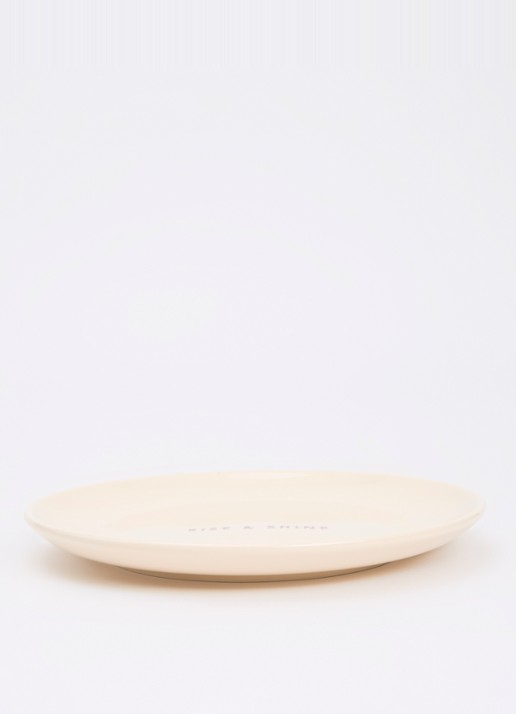 Vondels Rise & Shine ontbijtbord 22 cm - voorkant 4 beige