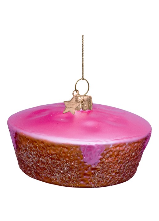 Vondels Roze Koek kersthanger 4,5 cm - detail 2 roze