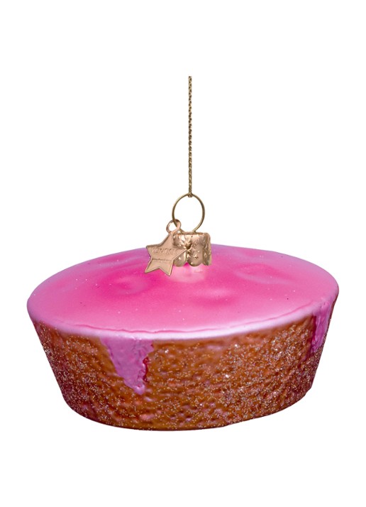 Vondels Roze Koek kersthanger 4,5 cm