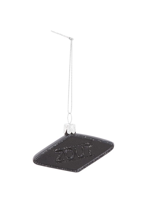 Vondels Salt Liquorice kersthanger 5 cm - voorkant 2 zwart