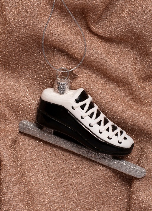 Vondels Schaats kersthanger 5 cm - detail 4 zwart