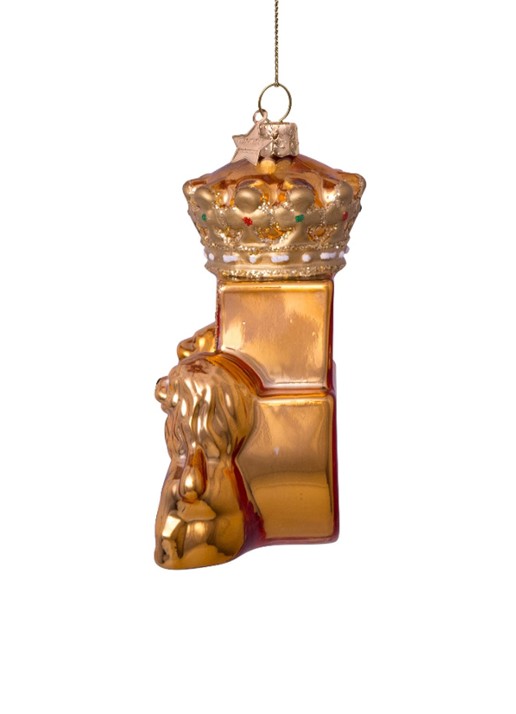 Vondels Schild van Rotterdam kersthanger 10 cm - detail goud