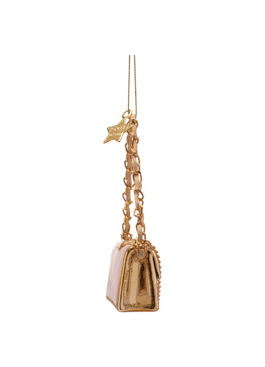 Vondels Schoudertas kersthanger 5 cm - detail goud