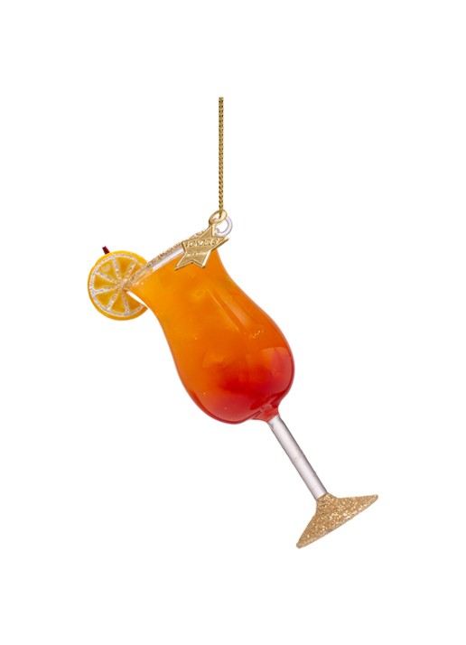 Vondels Sex on the Beach Cocktail kersthanger 10,5 cm - achterkant 3 orange