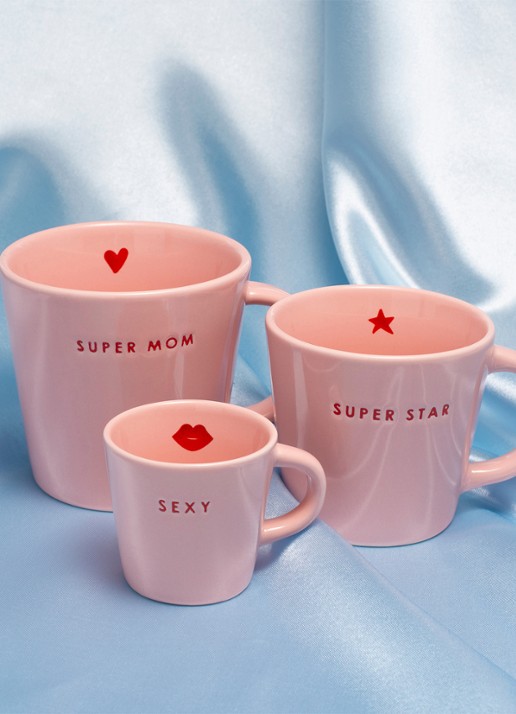 Vondels Sexy espresso kopje 8 cl - voorkant 2 roze