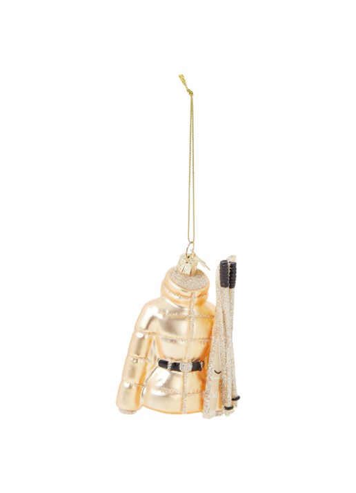 Vondels Ski jas kersthanger 11 cm - voorkant goud