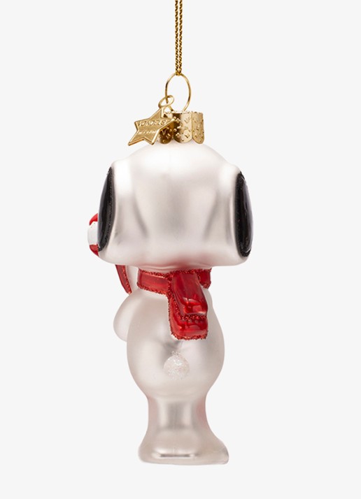 Vondels Snoopy Candy Cane kersthanger 11 cm - achterkant 2 wit