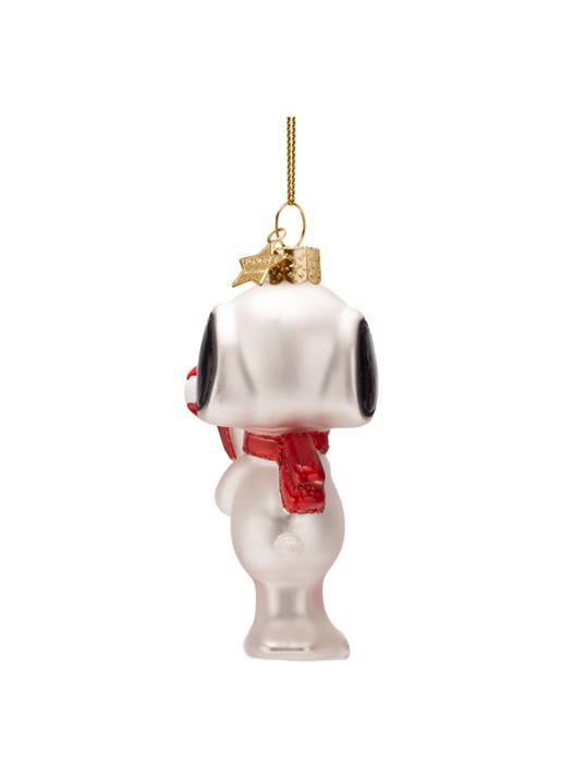 Vondels Snoopy Candy Cane kersthanger 11 cm - achterkant 4 wit
