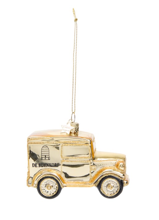 Vondels Special Bijenkorf wagen kersthanger 7 cm