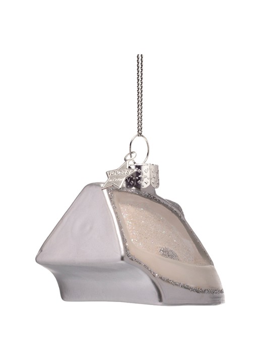 Vondels Stomer kersthanger 5 cm - achterkant 2 wit