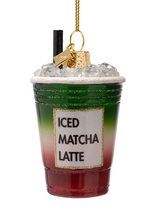 Vondels Strawberry Iced Matcha kersthanger 10 cm